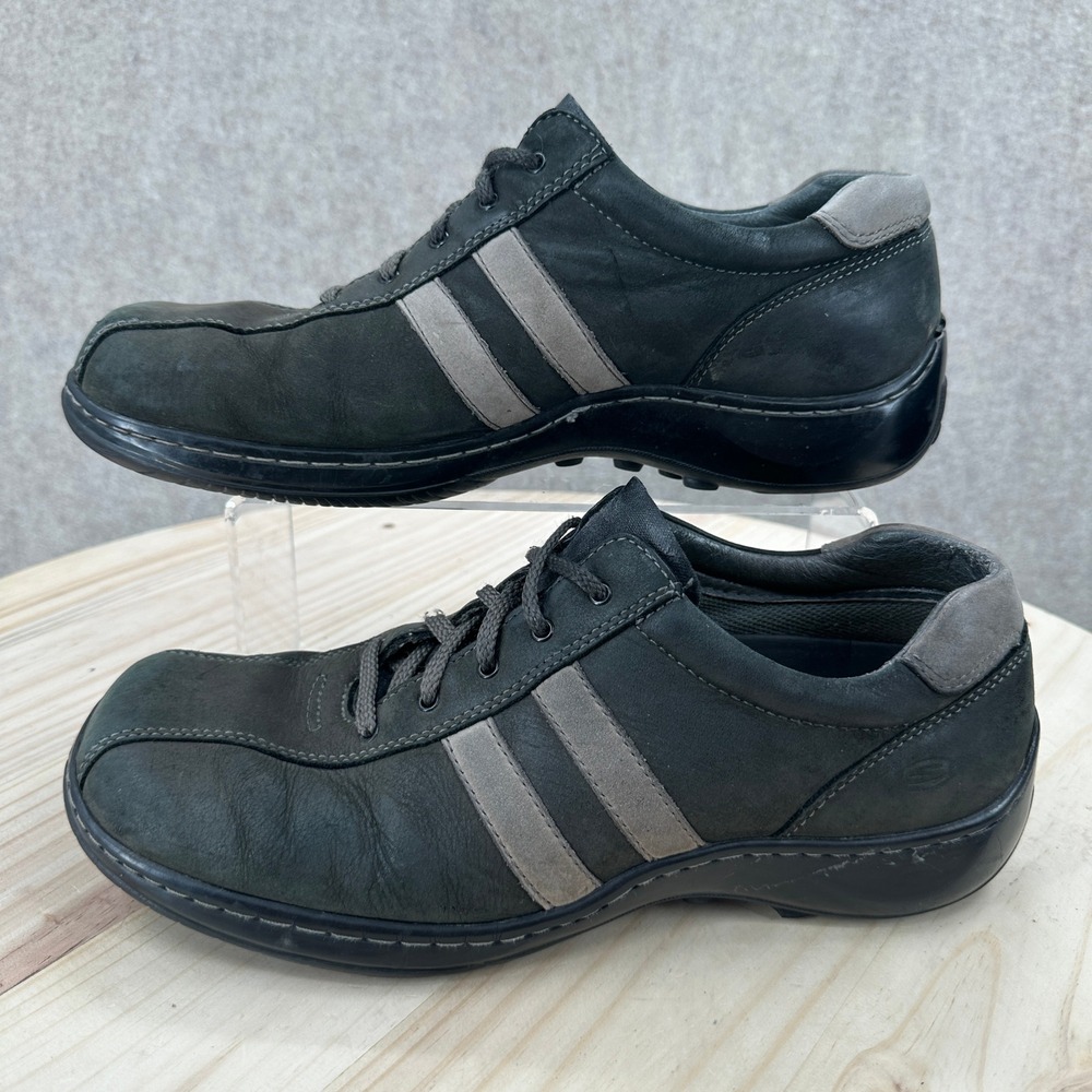 Skechers Y2K Critics Casual Oxfords Mens 9.5 Black Leather Lace Up 60043-BON